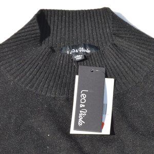 Lea & Viola Mockneck Sweater Black Size XS (New)